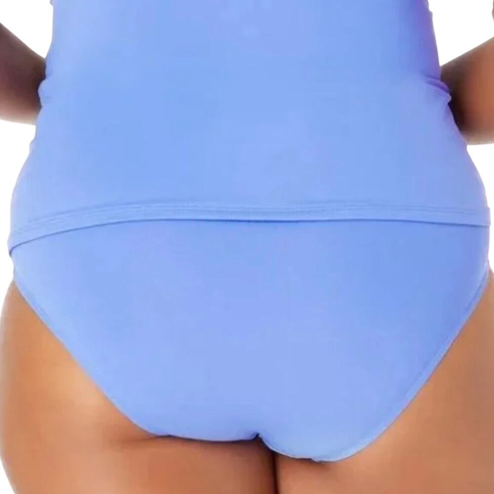 Anne Cole Women’s High Waist Bikini Swimsuit Bottoms Blue Size 16 W - Picture 2 of 2
